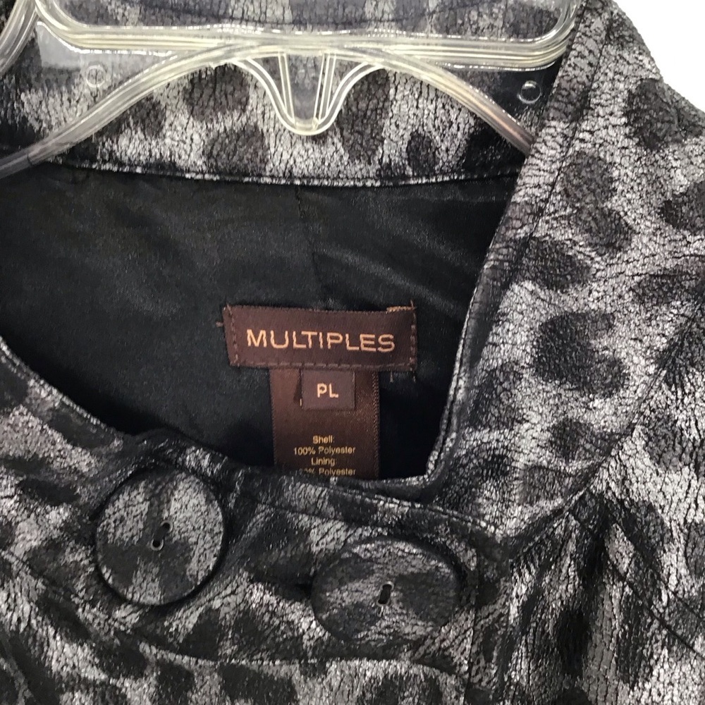 Multiples Leopard Print Shiny 3/4 Sleeve Double B… - image 4